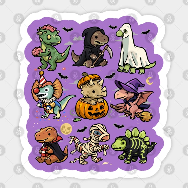 Spooky Dinosaurs Sticker by GoshWow®